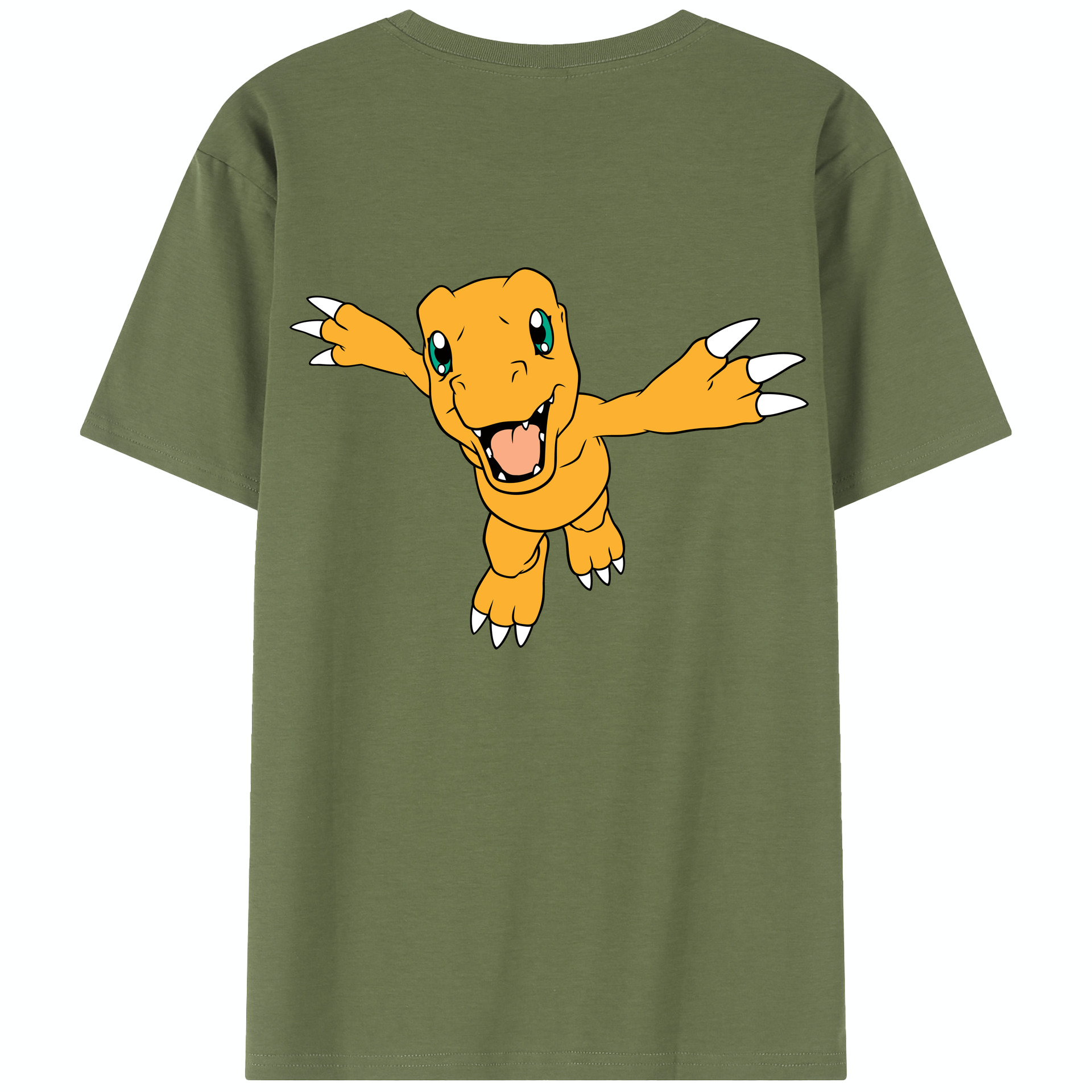 （画像用） Digimon デジタルモンスター/デジモン 綿100％半袖Tシャツ（背面プリント）